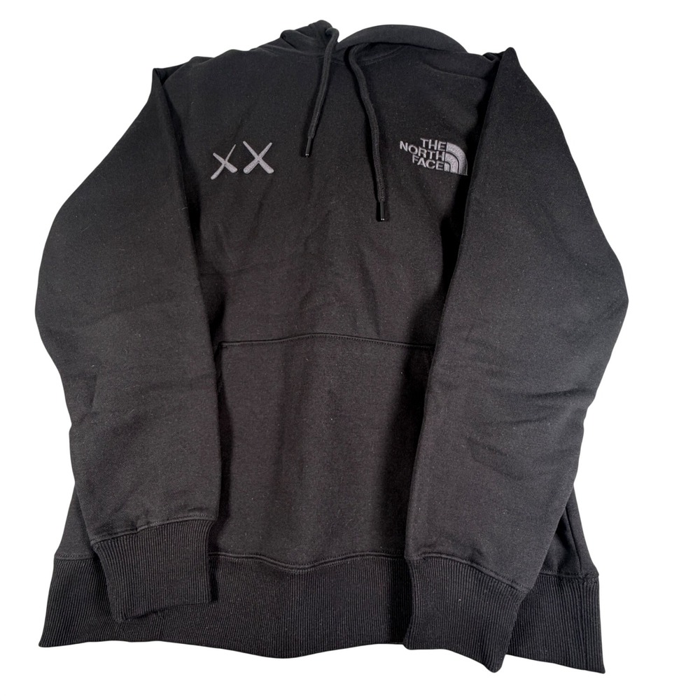 The North Face x KAWS Black Logo Hoodie Pullover Embroidered Mens Small